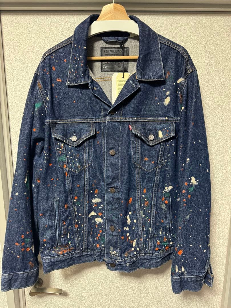 ご*う様 Levi's ENDリーバイス×エンド XL ペイント加工 デニムジャ