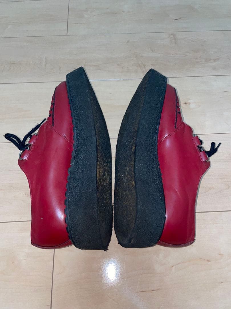 E COX ラバーソール ジョージコックス UK8 赤 レッド