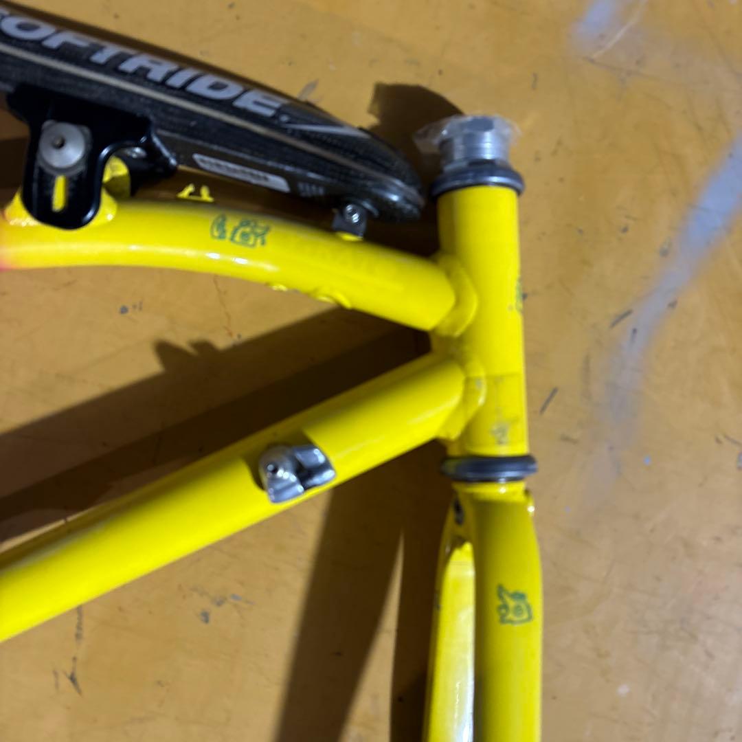 SOFTRIDE ロードバイクフレーム ピンク/イエロー