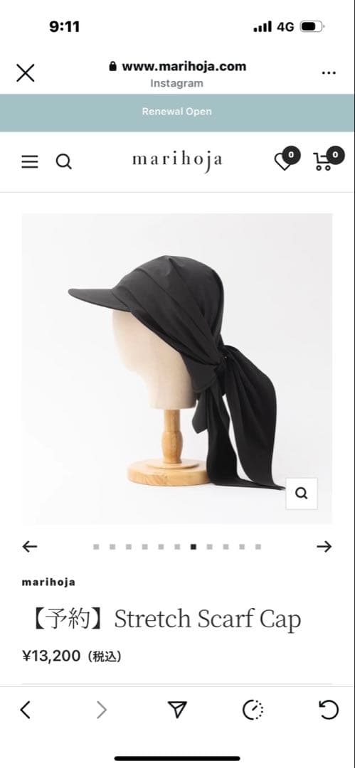 帽子 marihoja Stretch Scarf Cap