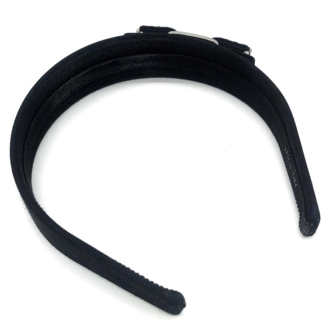 極美品✨フェラガモ カチューシャ　ヴァラリボン　ビジュー ブラック