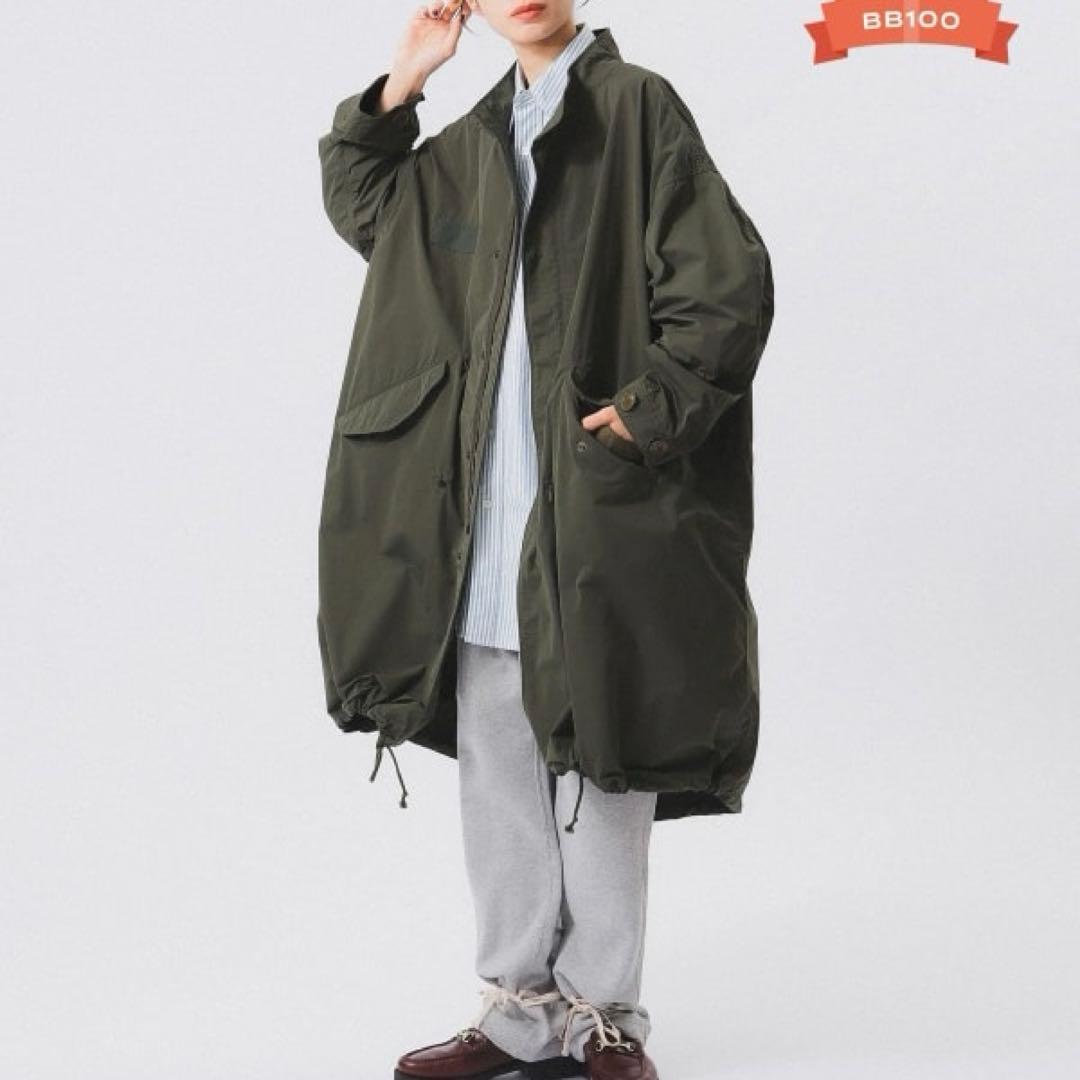 BEAMS BOY ネイビー モッズコート　SOLOTEX