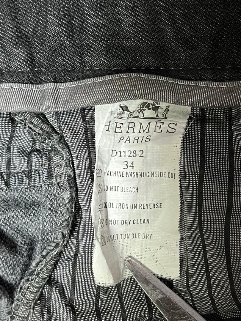 HERMÈS PARIS エルメス ウールスラックス フランス製 ヴィンテージ