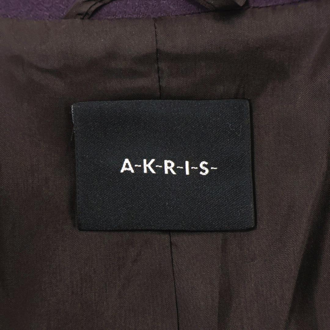 H4554◾️アクリス　カシミア100% テーラードジャケット コンシールド釦