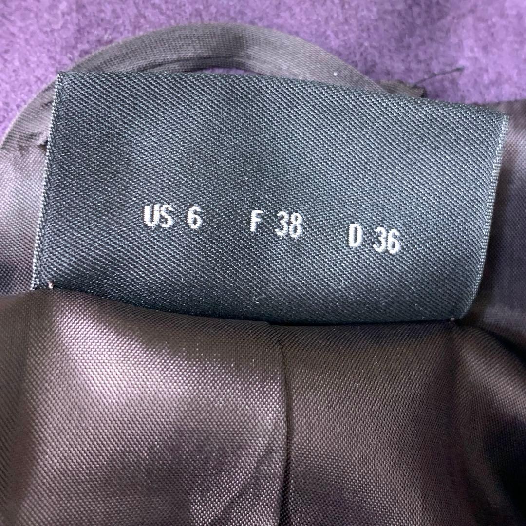 H4554◾️アクリス　カシミア100% テーラードジャケット コンシールド釦