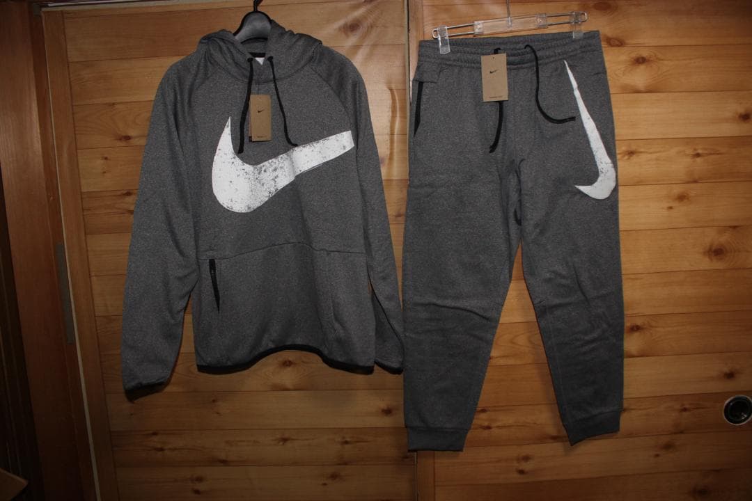 L　ナイキNIKE　ビッグスウオッシュロゴスウェットパーカー　上下セット