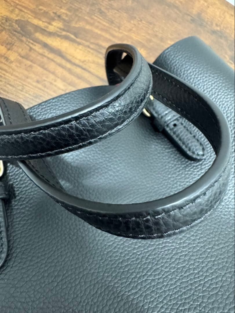 美品 COACH 2way ブラックレザー モリー ショルダーバッグ