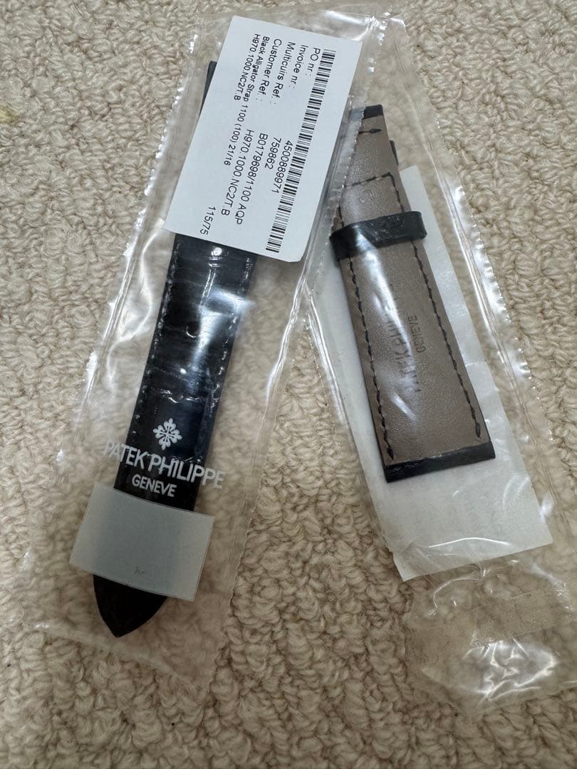 Patek Philippe ブラックレザーベルト