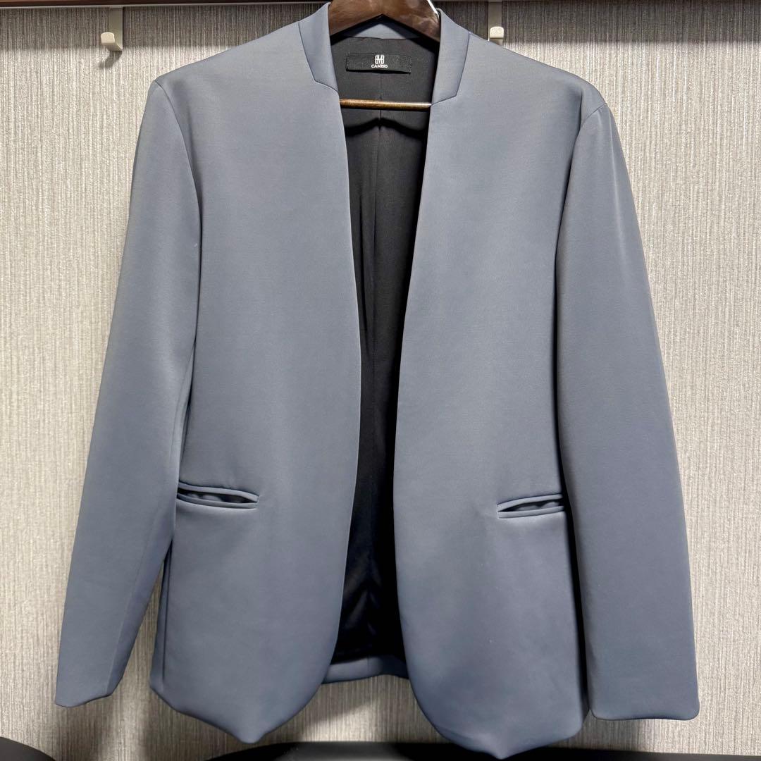 【CAMBIO(カンビオ)】ノーカラージャケット リラックスポンチ