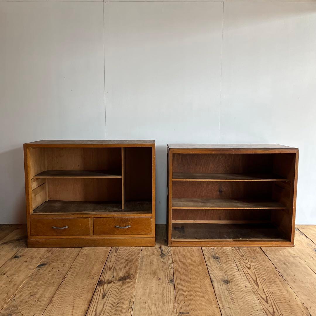 アンティーク オープンラック チェスト 本棚 食器棚 昭和レトロ z856