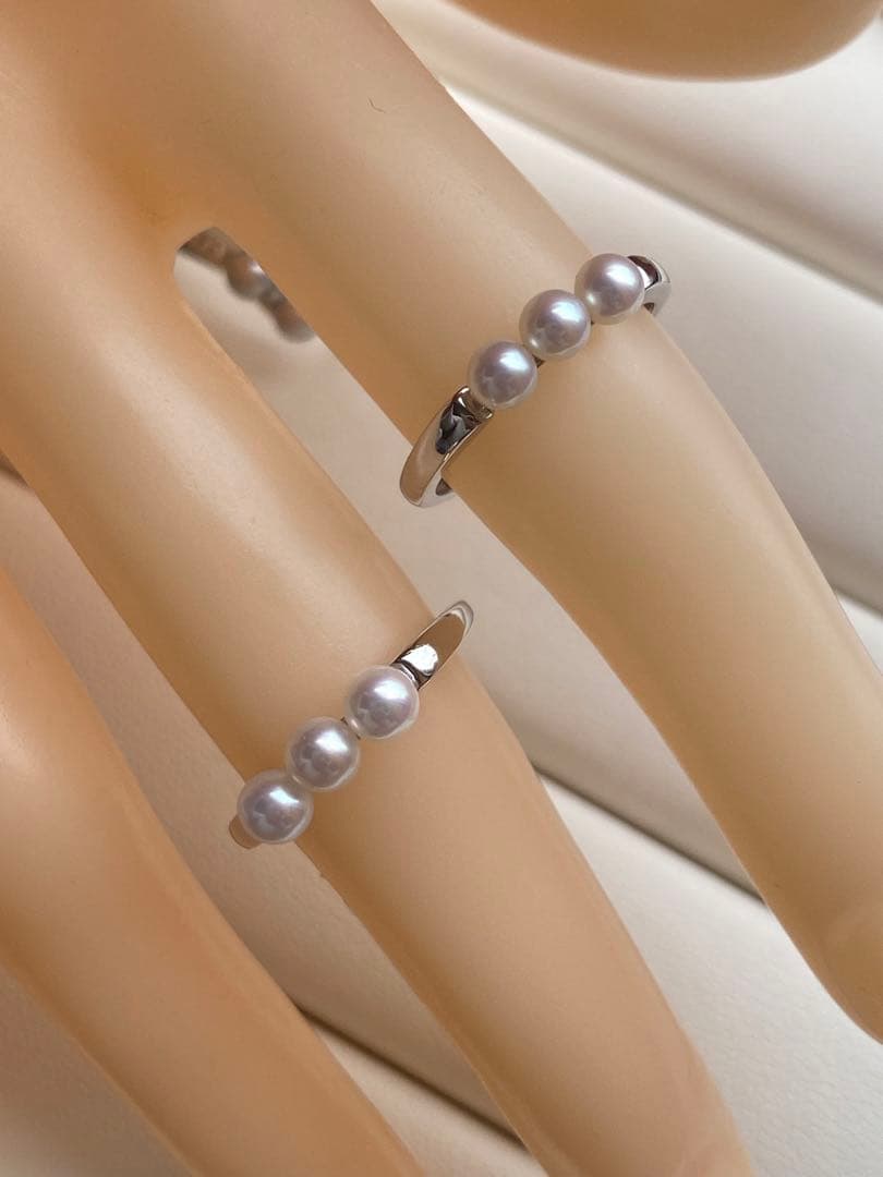 よろしく♫ページ　4-4.5mmパールリング　2点