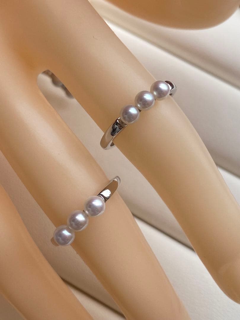 よろしく♫ページ　4-4.5mmパールリング　2点