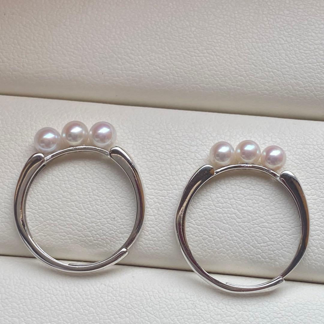 よろしく♫ページ　4-4.5mmパールリング　2点