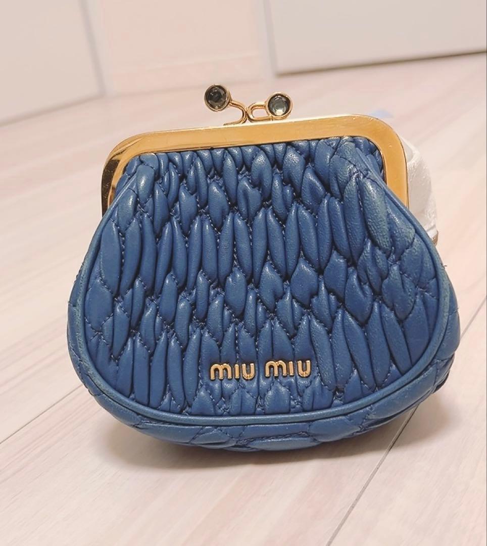 希少✨️ ミュウミュウ miumiu マテラッセ ケース がま口 レザー