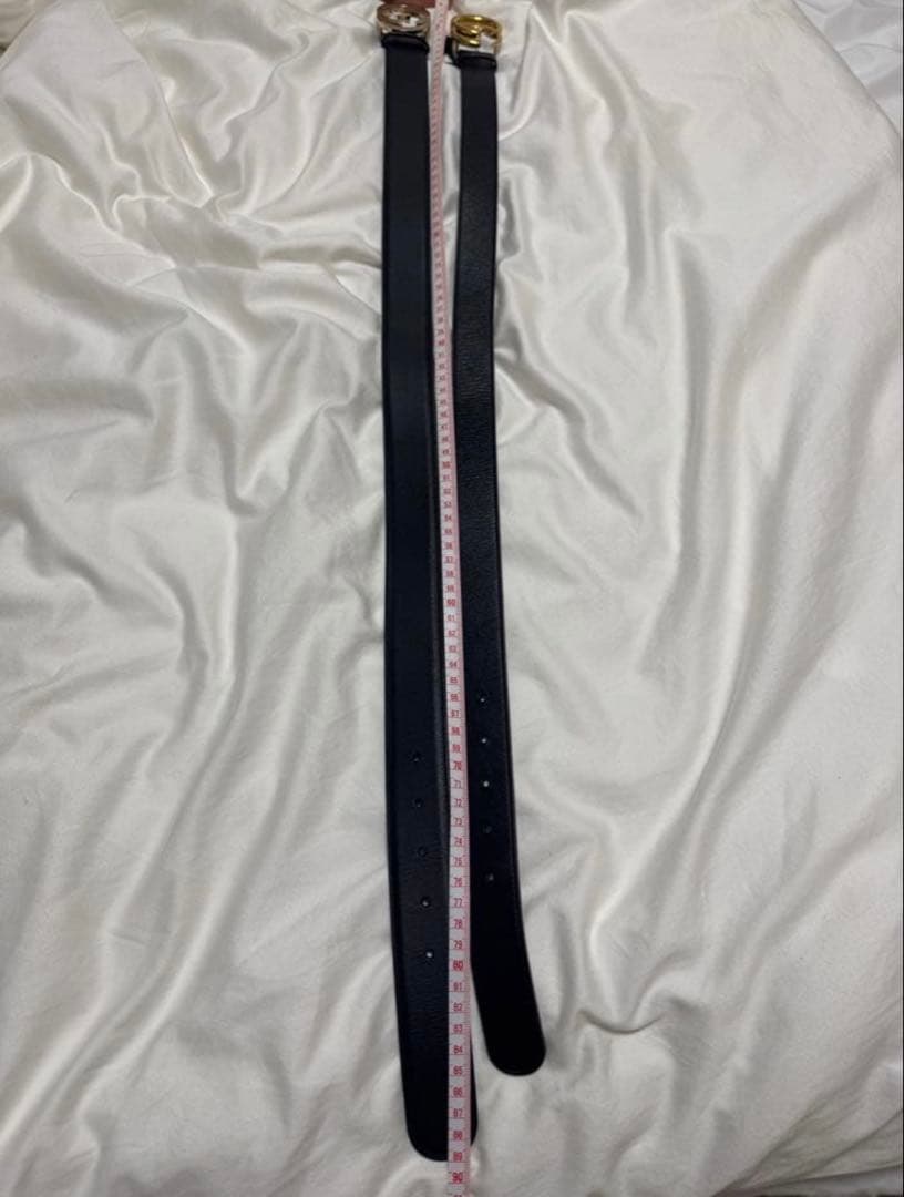 GUCCI ブラックレザー ベルト 2本セット