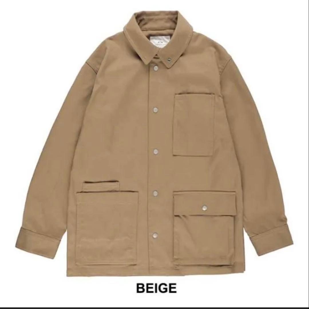 極美品☆ガレージグリーンワークス　カバーオール　ワークジャケット ベージュ M