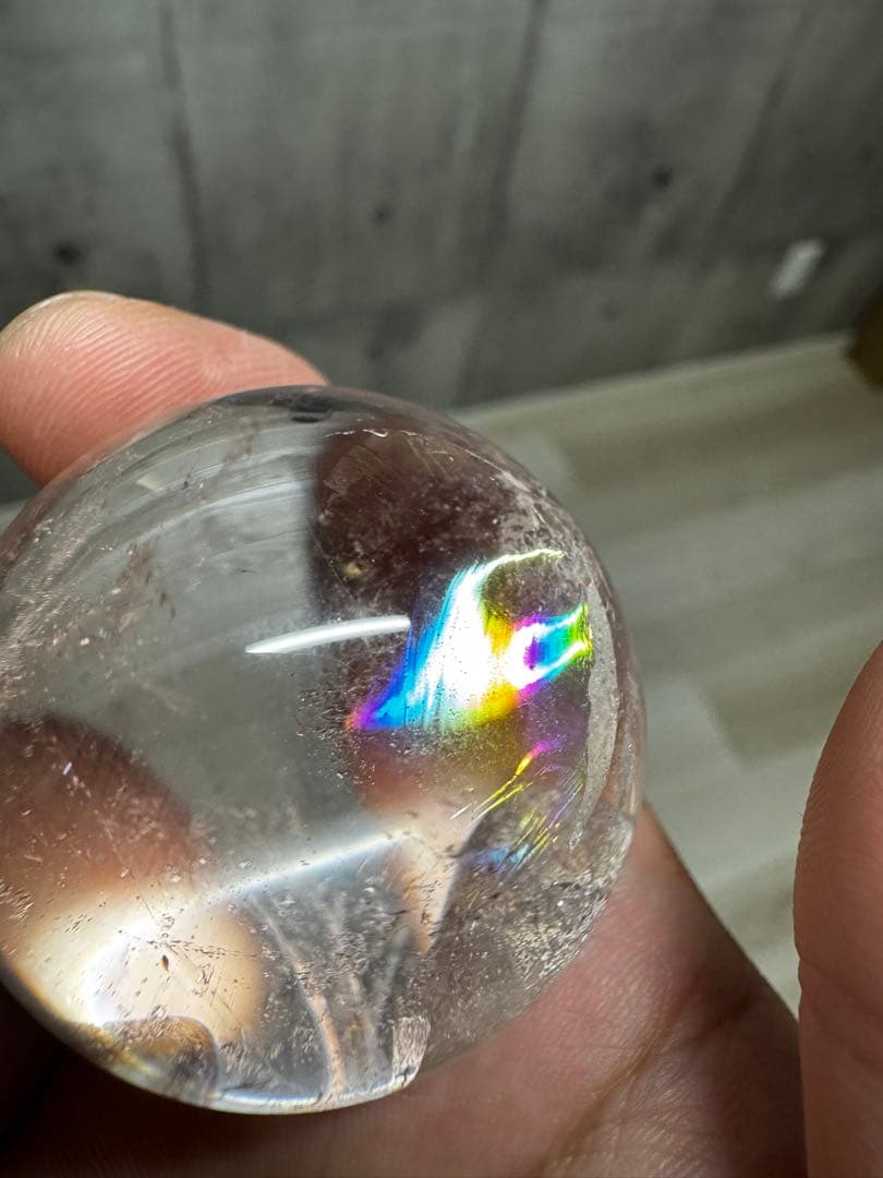 【極上品】高透明 クォーツインクォーツ スフィア（天然水晶・貫入水晶）