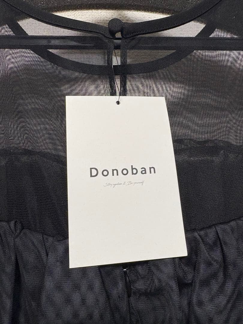 DONOBAN フロッキードットワンピース/オケージョンドレス