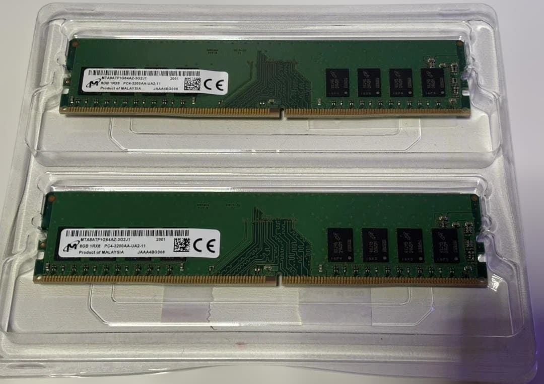 Micron DDR4 8GB メモリ 2枚セット
