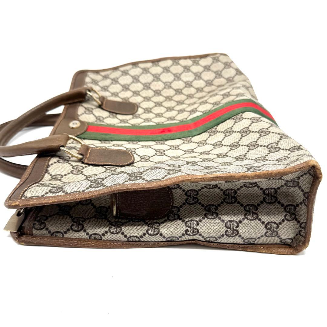 GUCCI オールドグッチ ビジネスバッグ ハンドバッグ シェリーライン GG