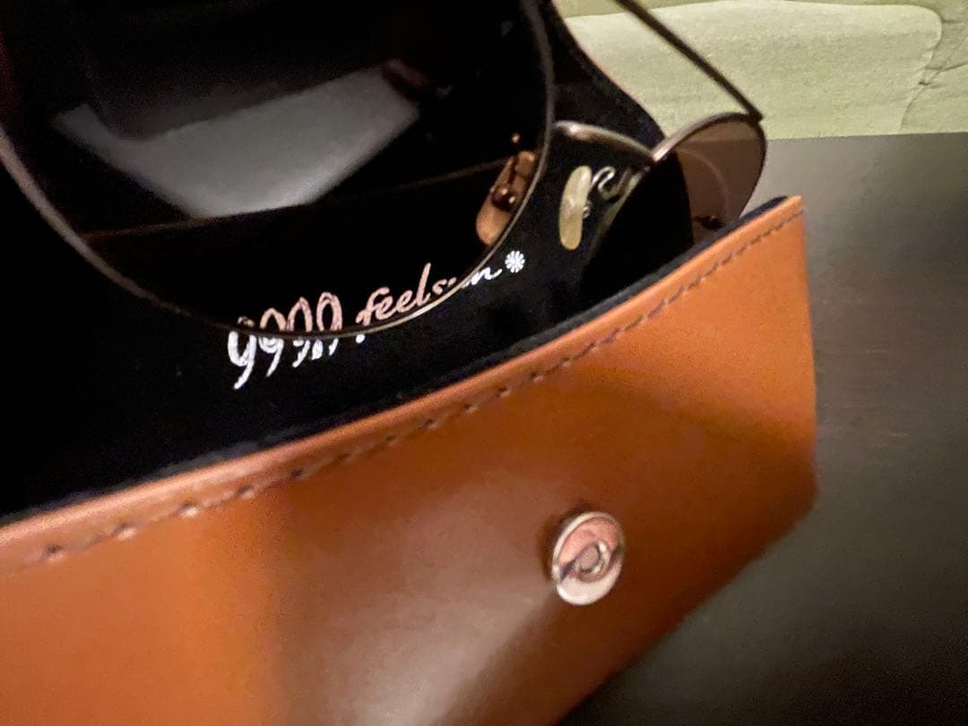 999.9 フォーナインズ feelsun ラウンドサングラス 純正ケース付き