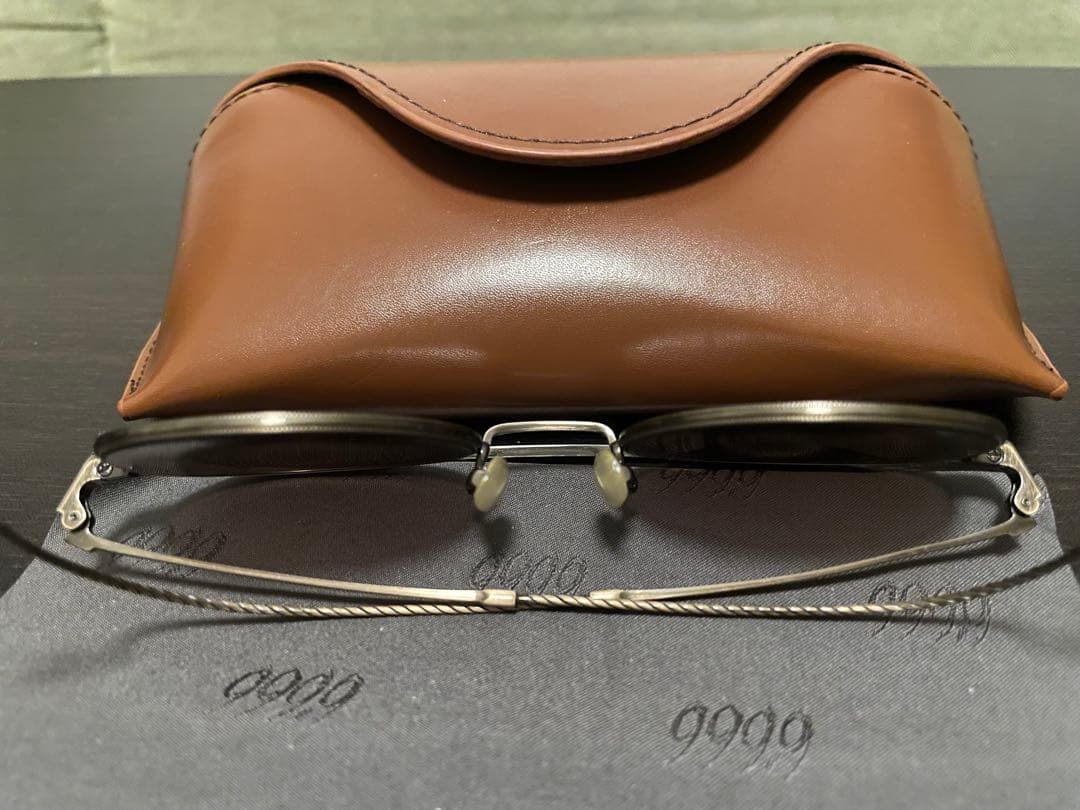 999.9 フォーナインズ feelsun ラウンドサングラス 純正ケース付き