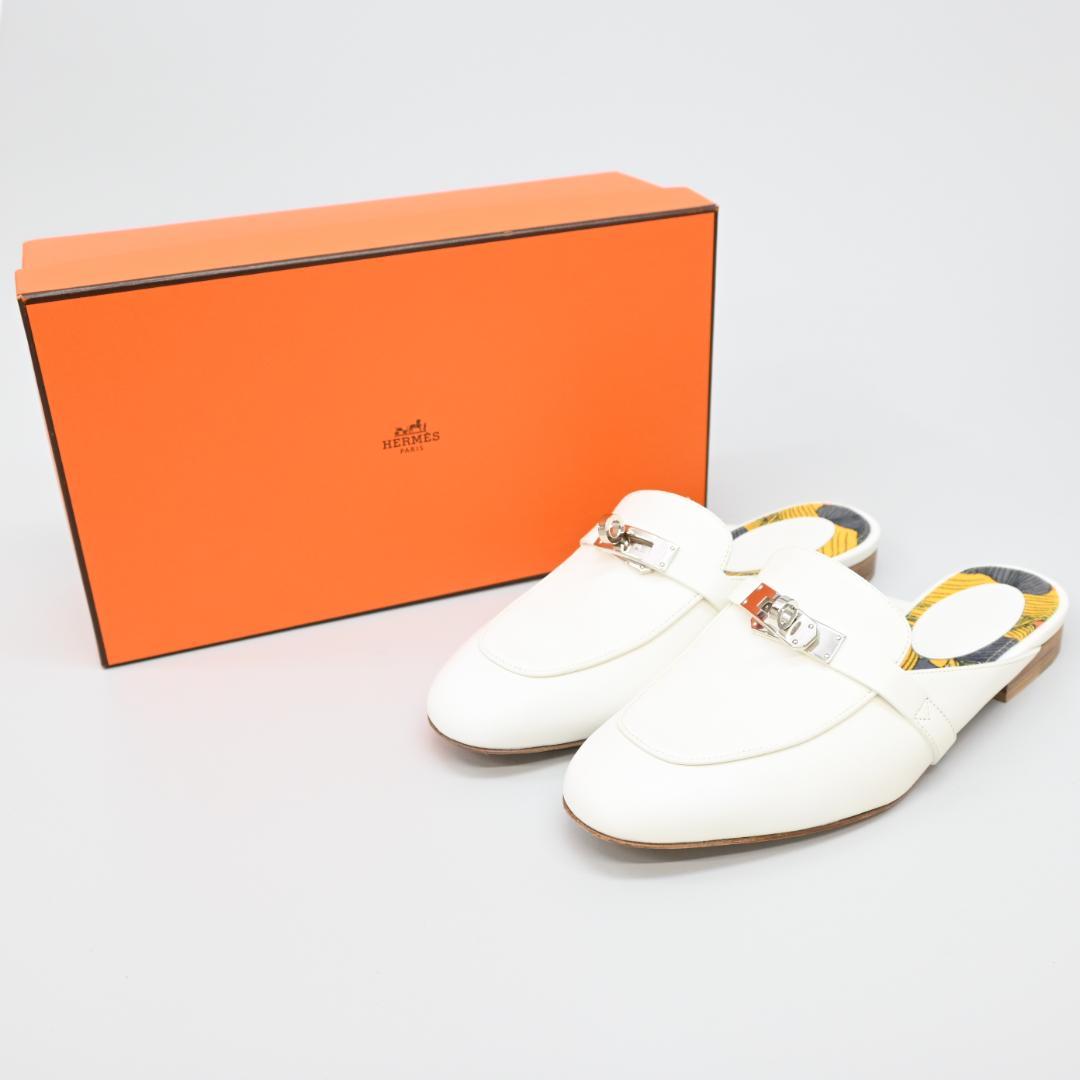 ■ □ 45722★年 エルメス オズ サンダル ケリー金具 スリッポン