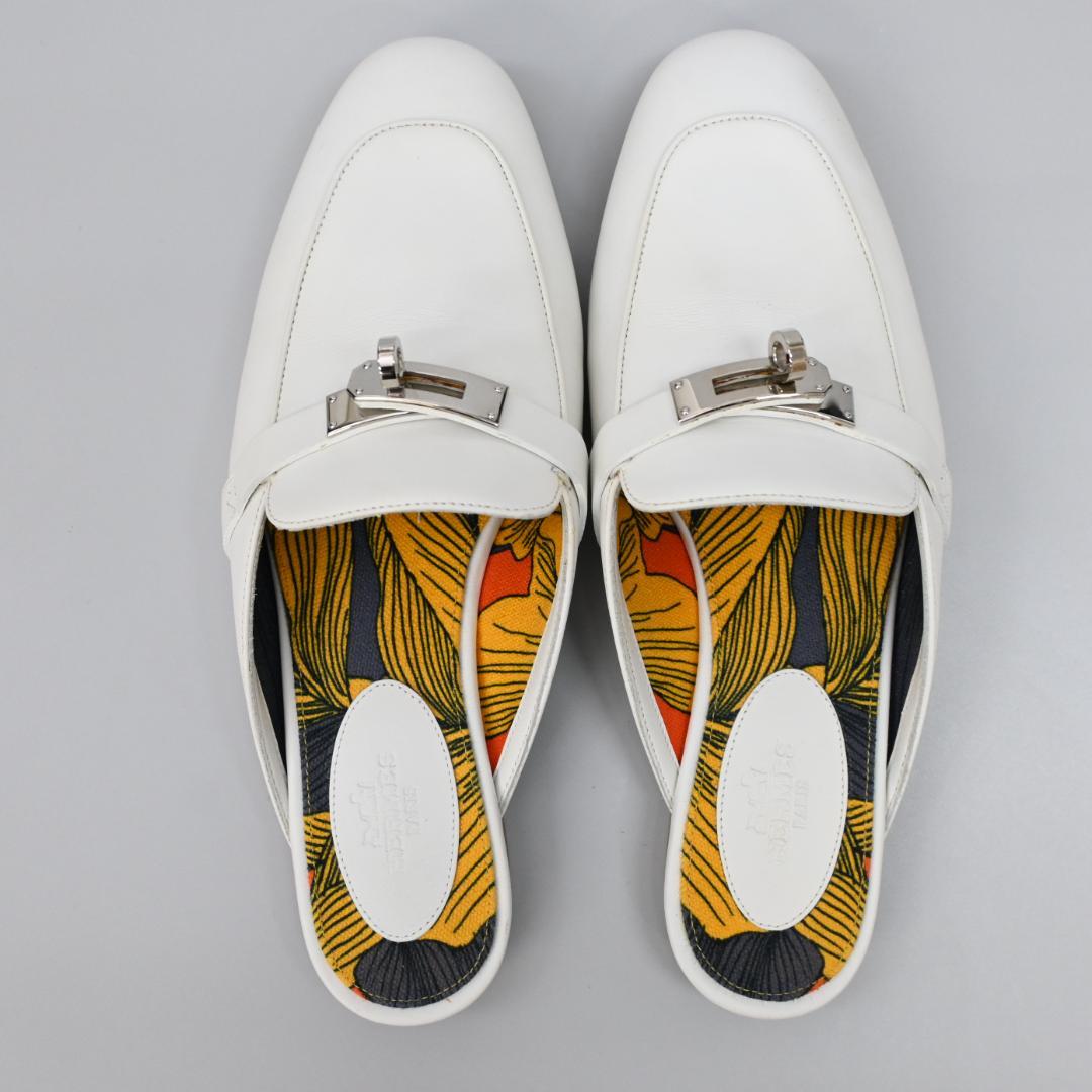 ■ □ 45722★年 エルメス オズ サンダル ケリー金具 スリッポン