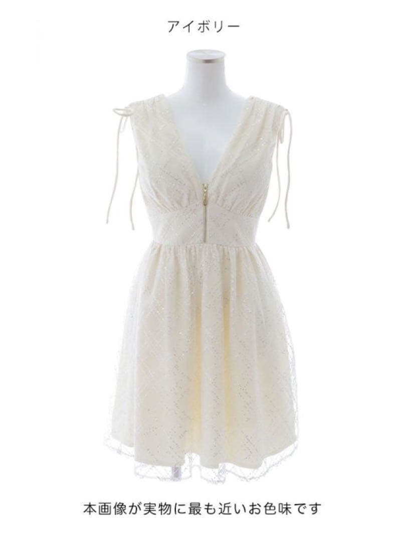 レースレイヤードノースリーブミニワンピース