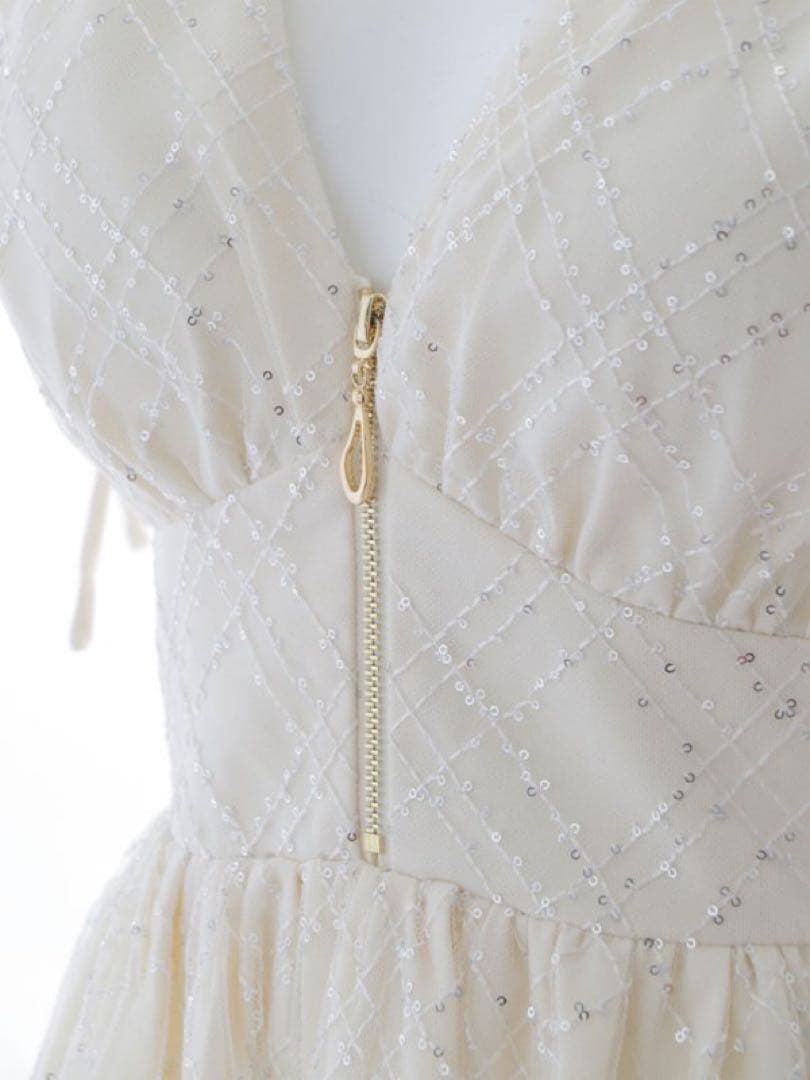 レースレイヤードノースリーブミニワンピース