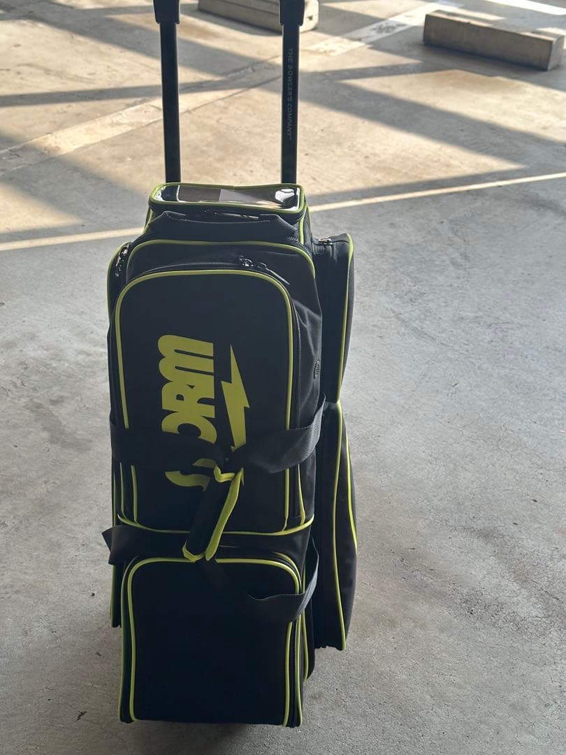 ヤミカラス　STORM ボウリング 3ボールバッグ ブラック&ライム
