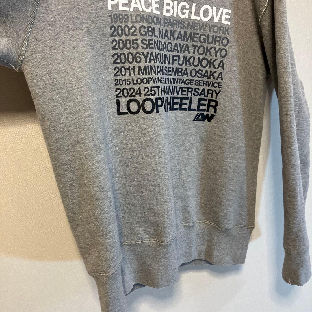 ループウィラー　スウェット　25周年　クルーネック　グレー　サイズL