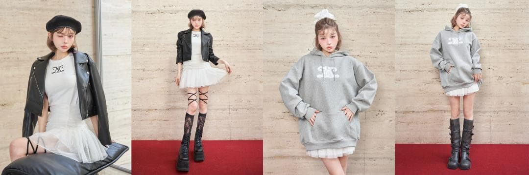 ダーリッチ darich ドットチュールリボンミニスカート ブラック BLK S