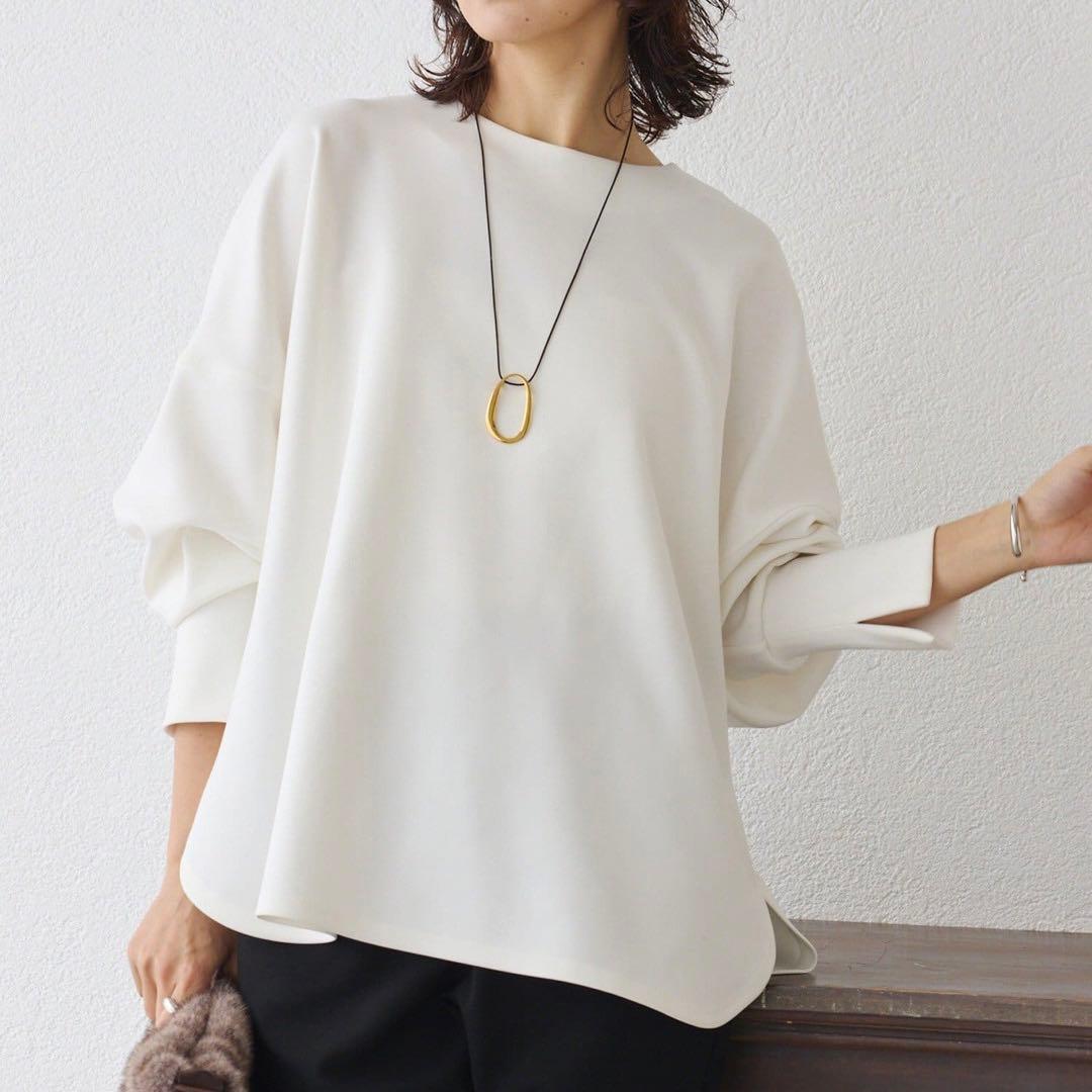 【美品】リヴドロワ ダンボールポンチョプルオーバー ホワイト