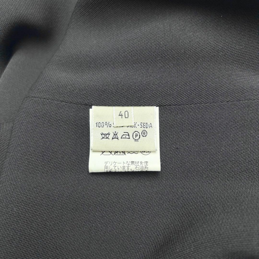 エルメス マルジェラ期 シルク100% ロングハイネックワンピース ノースリーブ