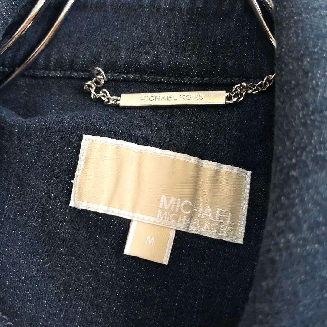 マイケルコース デニム トレンチコート M インディゴ ベルト付き 希少 ロング