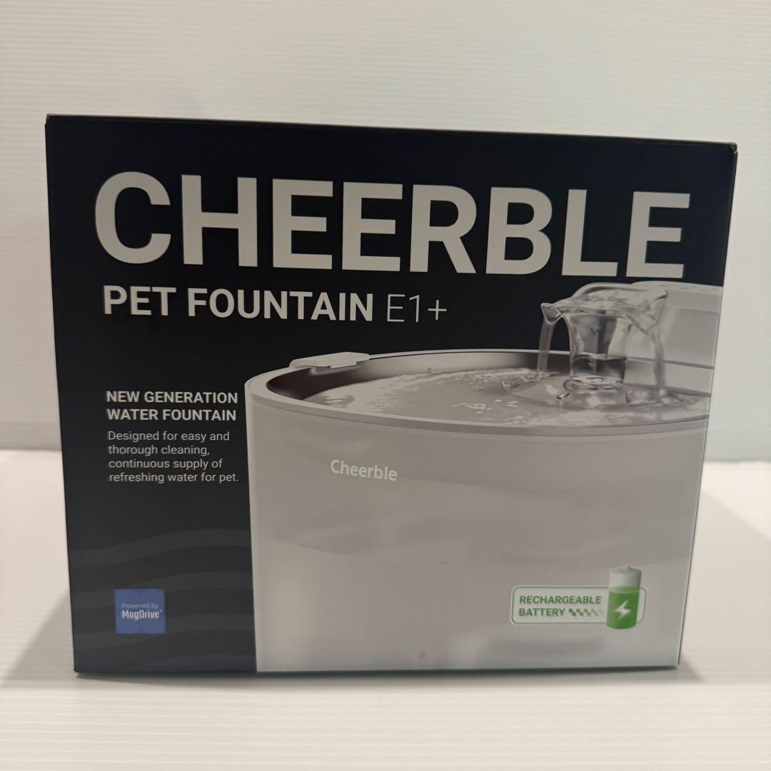 【新品•未使用】Cheerble猫自動給水器 ポンプレス＋正規品フィルター4枚付