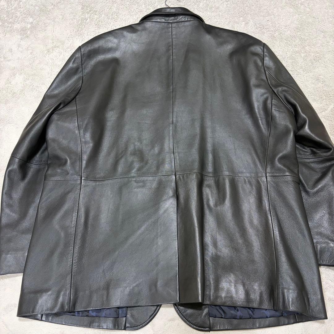 極美品 4L 特大 Sartoria Bellini レザーテーラードジャケット