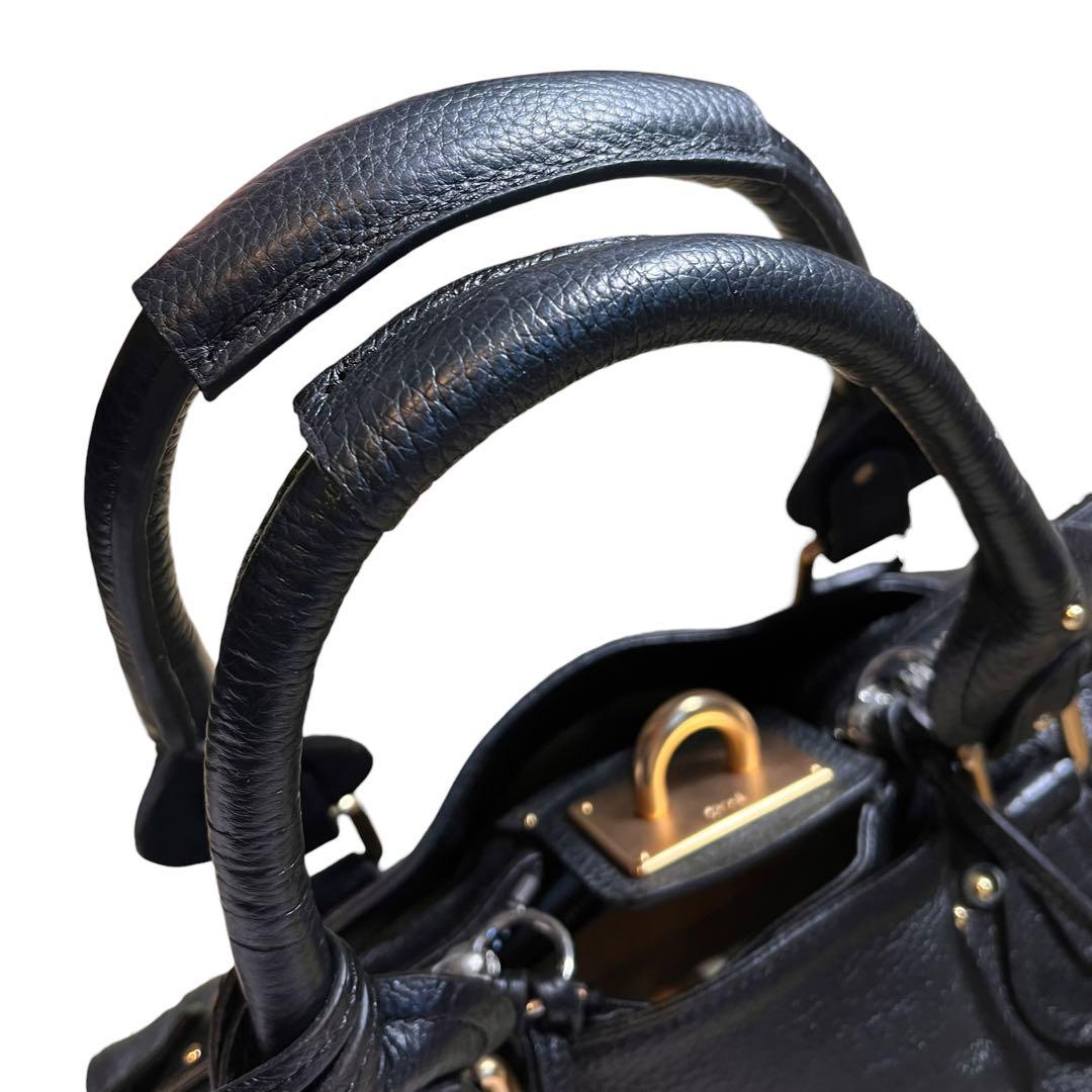 Chloe パディントン　黒　レザー　バッグ　クロエ