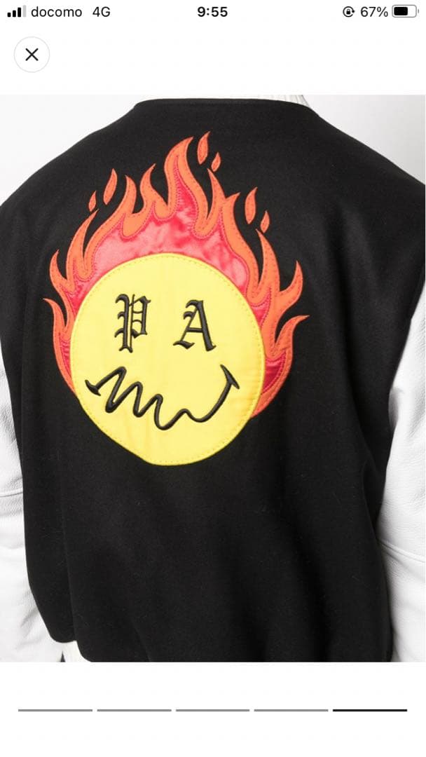 【定価20万円Over】palm angels 袖レザー刺繍スタジャン