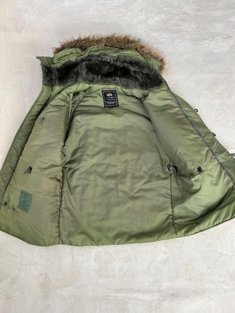 アルファインダストリー　N-3Bフライトジャケット オリーブグリーン　パーカー