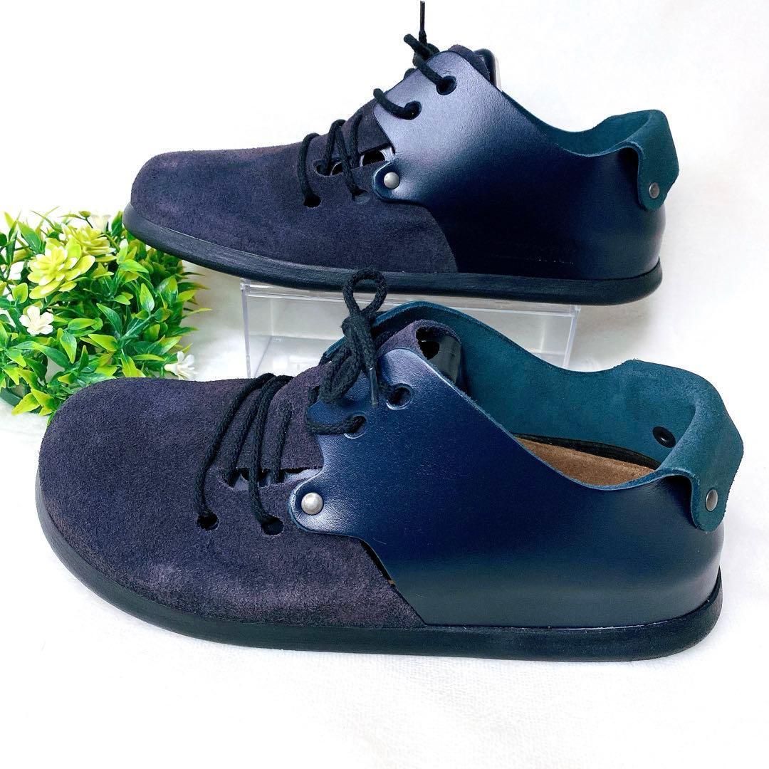 【ほぼ新品】ビルケンシュトック モンタナ 38 ネイビー スエード レザー