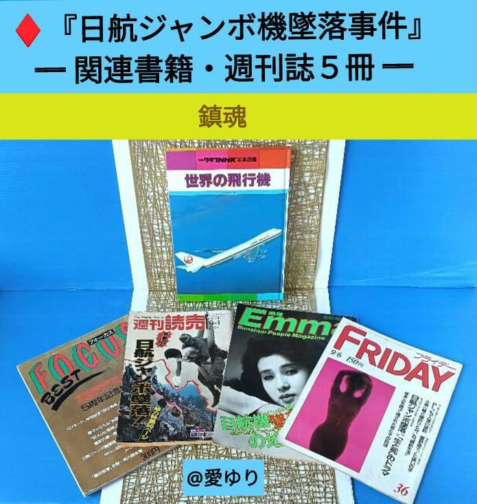 ♦日航ジャンボ機墜落事件❄️関連誌全５冊⭐御巣鷹山⭐事故調⭐ボイスレコーダー