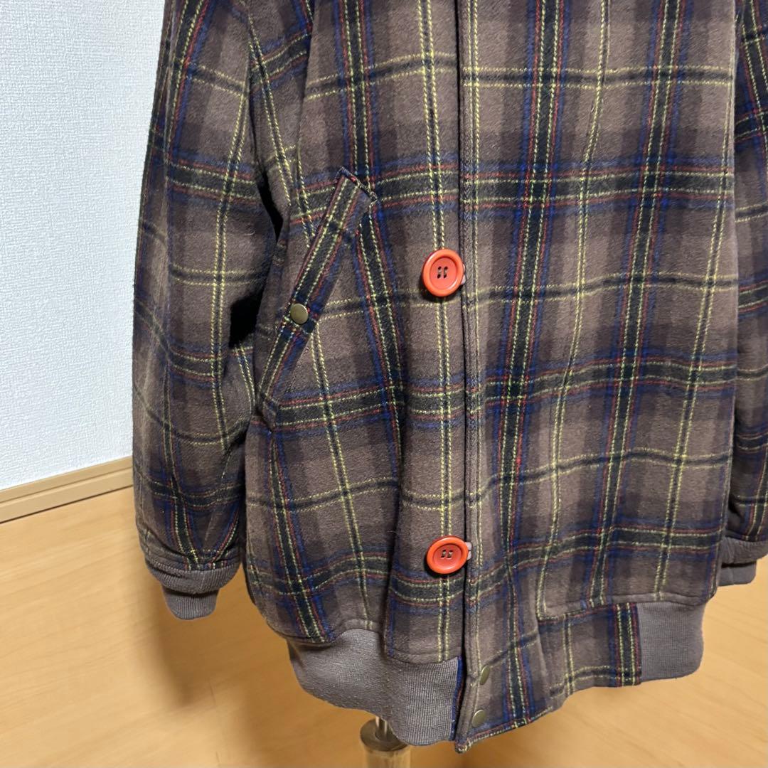 希少swagger スワッガー チェック柄 ファーコート y2k 00s 超レア