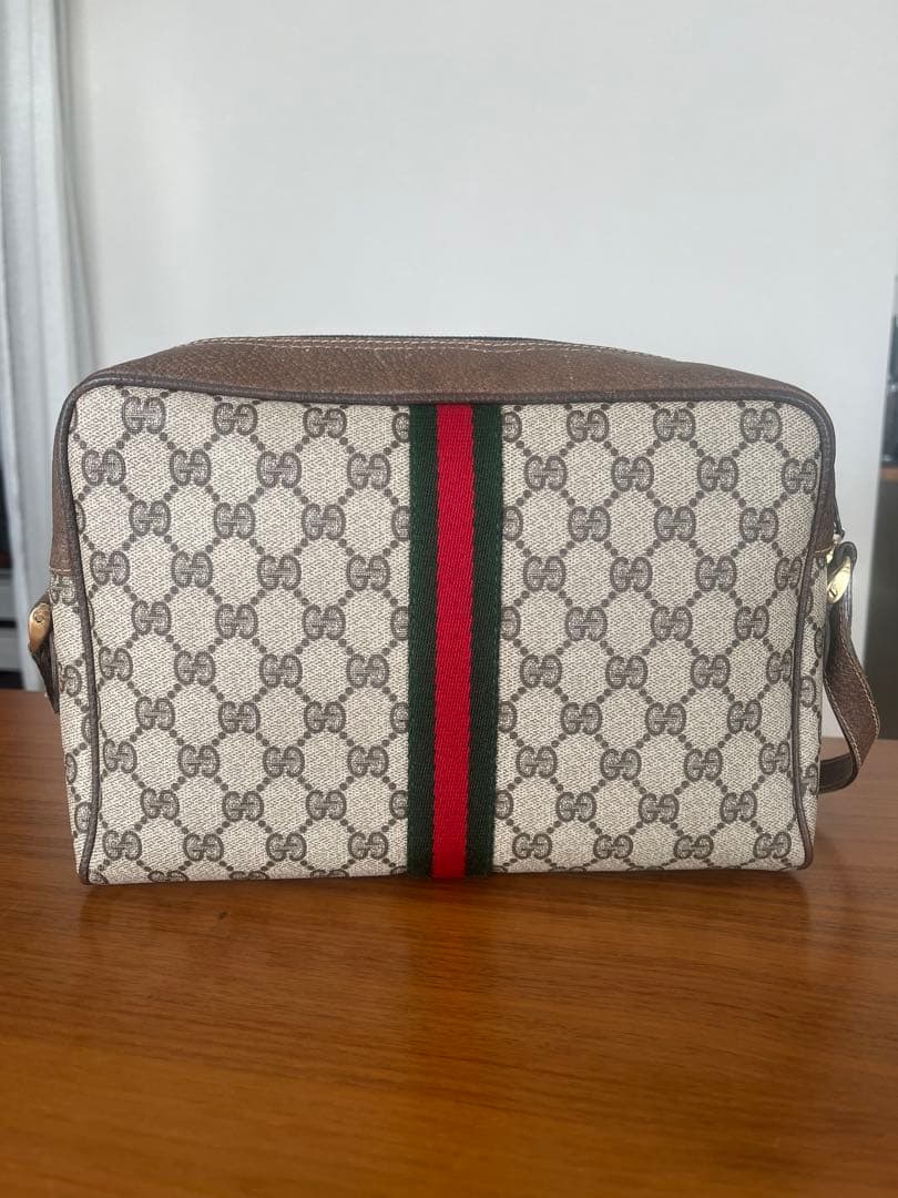 ☆yyy☆ オールド グッチ GG 総柄 レザー ショルダーバッグ