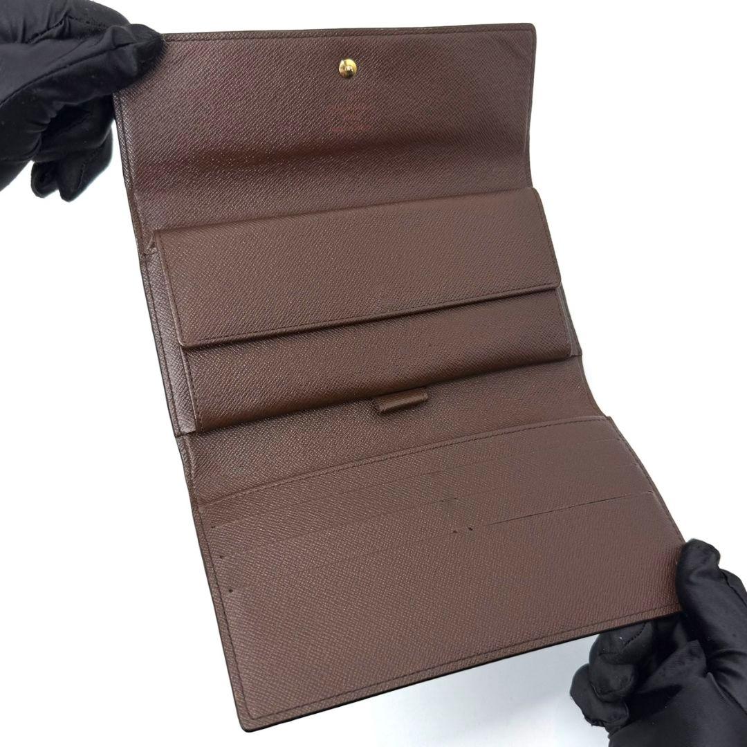 良品. ルイヴィトン ダミエ エベヌ ポルトトレゾール インターナショナル 財布