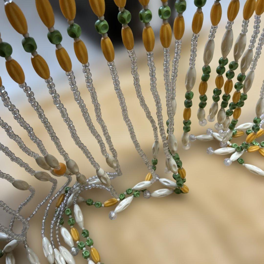 ビーズ のれん 昭和レトロ キズ 汚れ あります