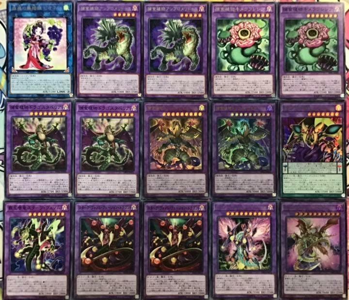 本格構築 【捕食植物】デッキ メイン＆EX15枚＆スリーブ セット