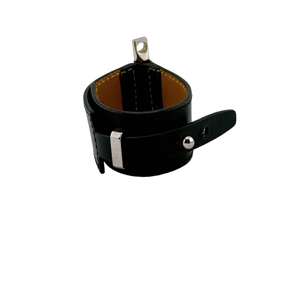 ロエベ ゲート レザー ブレスレット アクセサリー レディース メンズ ブラック