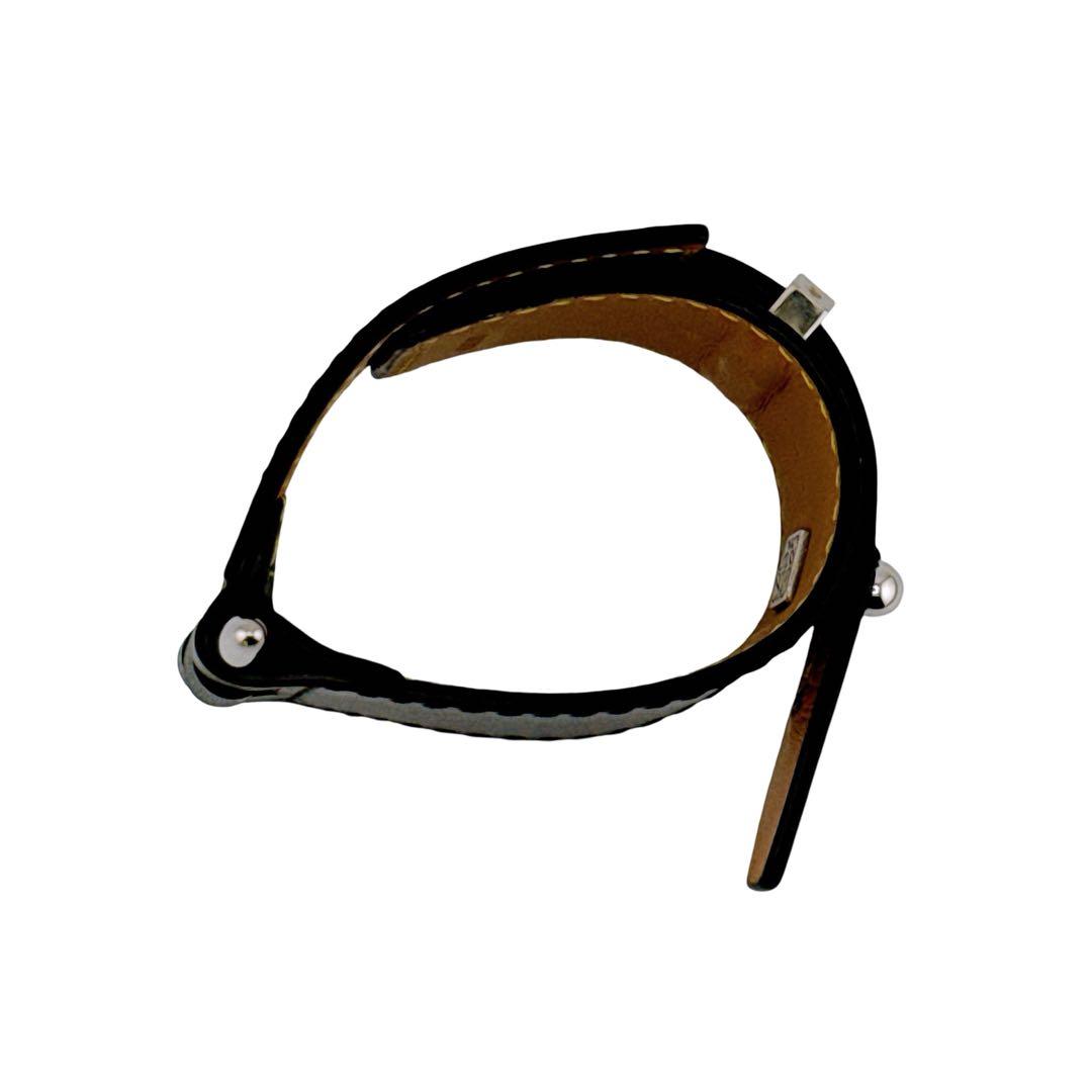 ロエベ ゲート レザー ブレスレット アクセサリー レディース メンズ ブラック